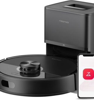 roborock Q7 M5+ Robot Vacuum and Mop, Upgraded from Q5 Max+, Up to 7-9 Weeks Self-Empty, 10000Pa Suction, Dual Anti-Tangle System for Pet Hair & Carpet, PreciSense LiDAR Navigation, App Control, Black